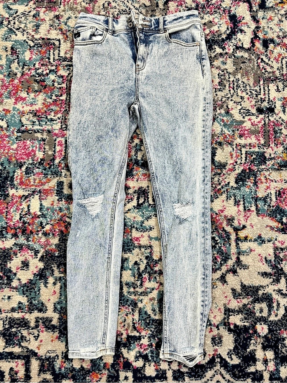 Kancan Distressed Skinny Jeans in Blue - 7/27 - New Without Tags